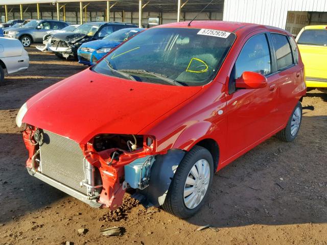 KL1TD66616B584980 - 2006 CHEVROLET AVEO BASE Qırmızı foto 2