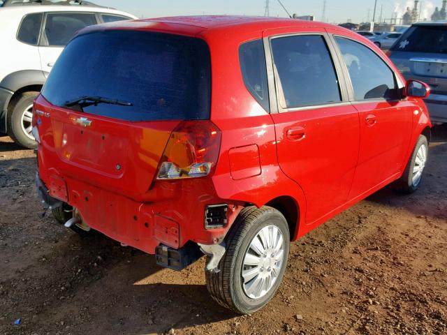 KL1TD66616B584980 - 2006 CHEVROLET AVEO BASE Qırmızı foto 4