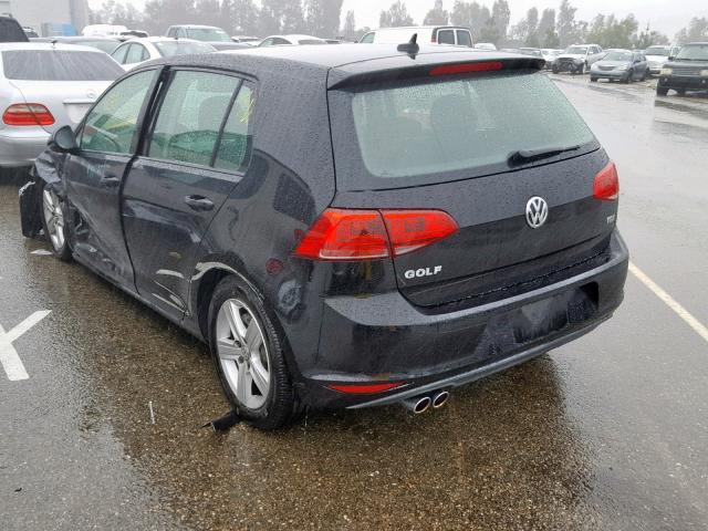 3VWRA7AUXFM072244 - 2015 VOLKSWAGEN GOLF TDI BLACK photo 3