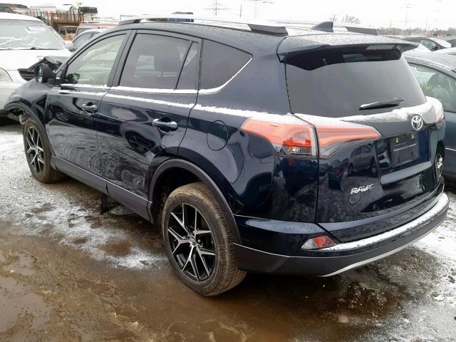 JTMJFREV4HD213615 - 2017 TOYOTA RAV4 SE BLACK photo 3