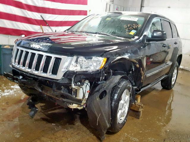 1J4RR4GG4BC555374 - 2011 JEEP GRAND CHER BLACK photo 2