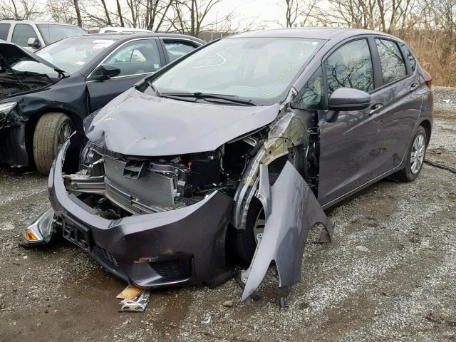 3HGGK5H57HM706012 - 2017 HONDA FIT LX GRAY photo 2