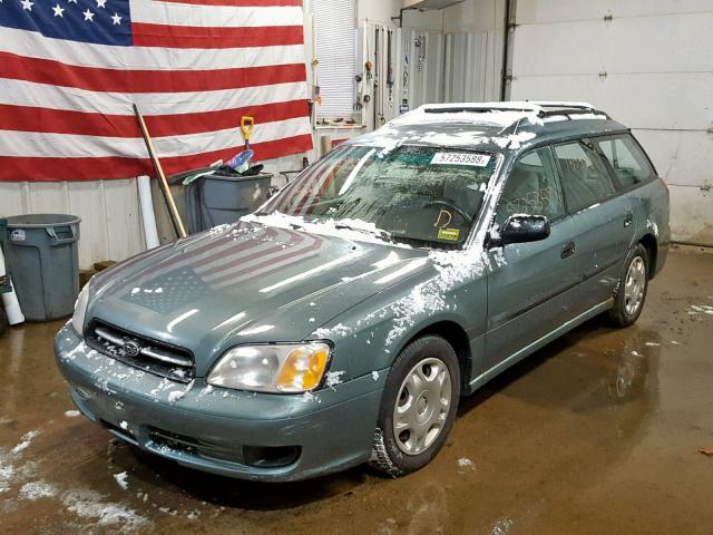 4S3BH635917305081 - 2001 SUBARU LEGACY L GREEN photo 2