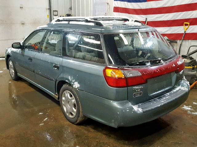 4S3BH635917305081 - 2001 SUBARU LEGACY L GREEN photo 3