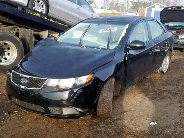 KNAFU4A23B5373851 - 2011 KIA FORTE EX BLACK photo 2