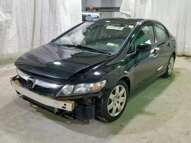 2HGFA1F58BH304290 - 2011 HONDA CIVIC LX BLACK photo 2