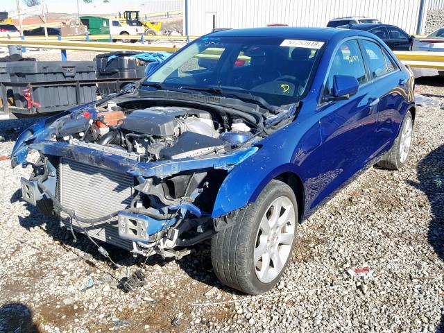 1G6AA5RX2E0143086 - 2014 CADILLAC ATS BLUE photo 2