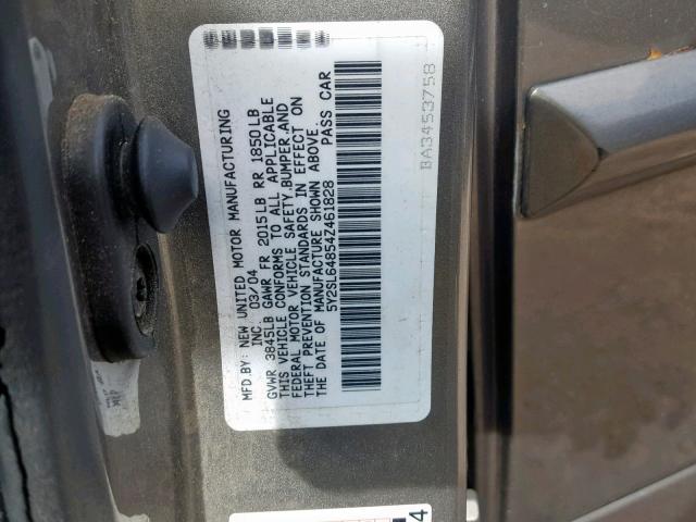 5Y2SL64854Z461828 - 2004 PONTIAC VIBE GRAY photo 10