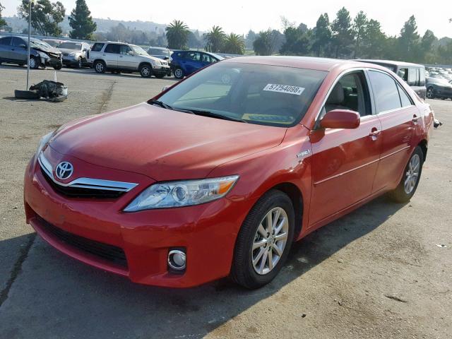 4T1BB3EK4BU141403 - 2011 TOYOTA CAMRY HYBR RED photo 2