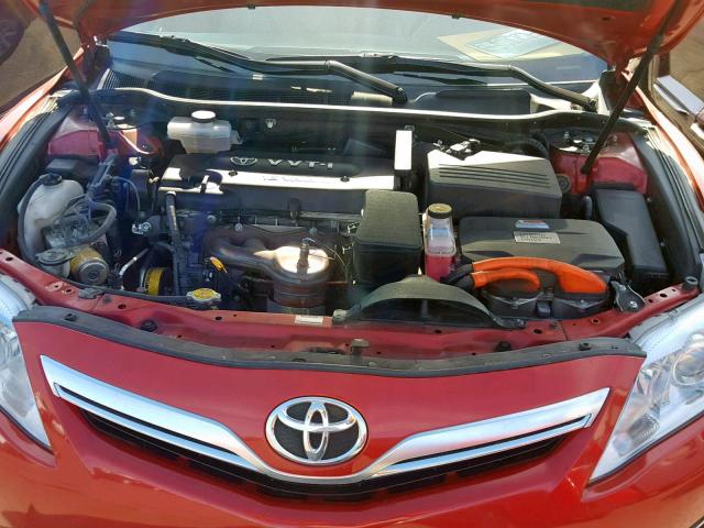 4T1BB3EK4BU141403 - 2011 TOYOTA CAMRY HYBR RED photo 7