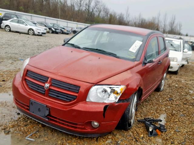 1B3HB48BX7D238114 - 2007 DODGE CALIBER SX BURGUNDY photo 2