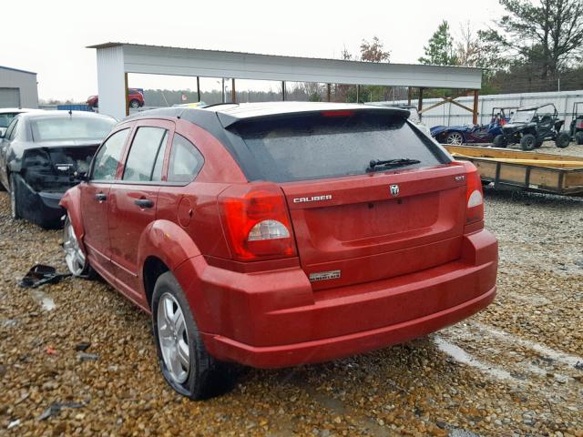 1B3HB48BX7D238114 - 2007 DODGE CALIBER SX BURGUNDY photo 3