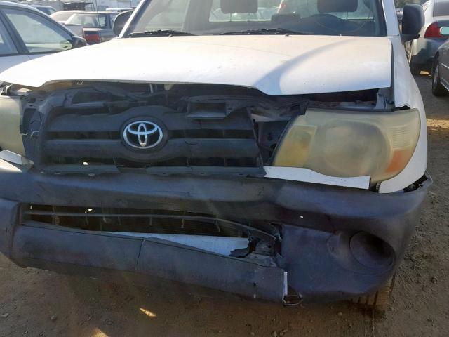 5TENX22N86Z259673 - 2006 TOYOTA TACOMA WHITE photo 9