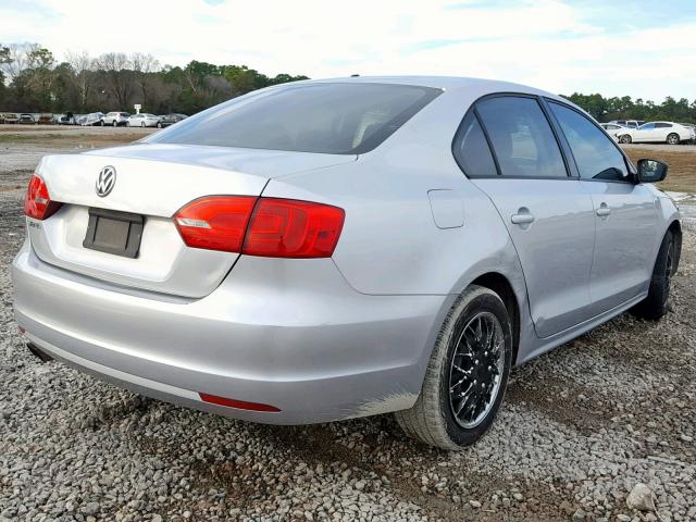3VW2K7AJ3CM382414 - 2012 VOLKSWAGEN JETTA BASE Արծաթագույն լուսանկար 4