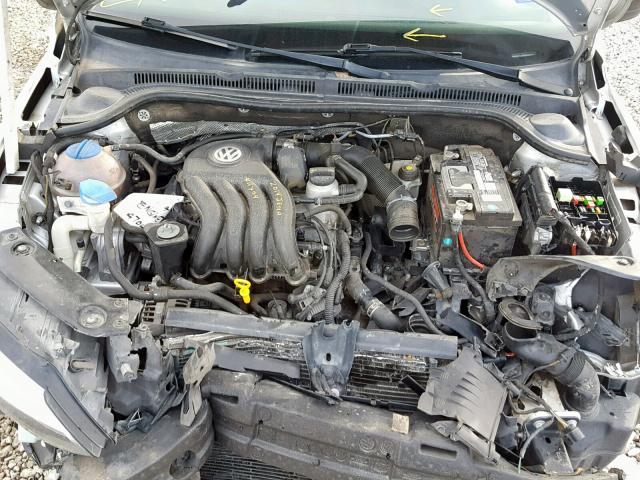 3VW2K7AJ3CM382414 - 2012 VOLKSWAGEN JETTA BASE Արծաթագույն լուսանկար 7
