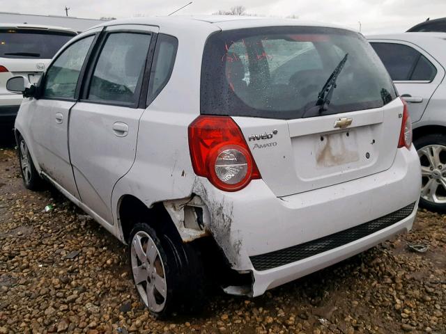 KL1TD6DE3BB126846 - 2011 CHEVROLET AVEO LS WHITE photo 3