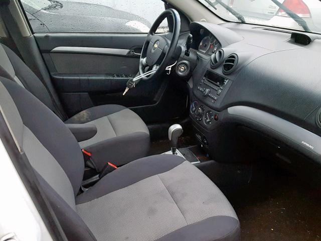KL1TD6DE3BB126846 - 2011 CHEVROLET AVEO LS WHITE photo 5