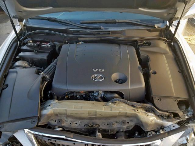 JTHBK262492088364 - 2009 LEXUS IS 250 SILVER photo 7