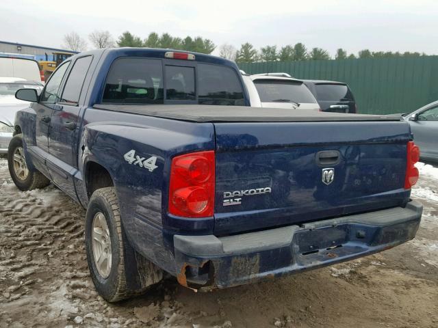 1D7HW48K47S129233 - 2007 DODGE DAKOTA QUA BLUE photo 3