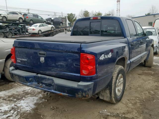 1D7HW48K47S129233 - 2007 DODGE DAKOTA QUA BLUE photo 4