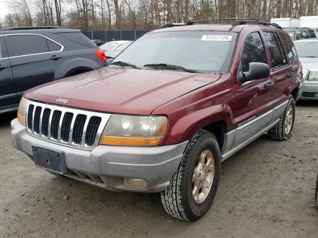 1J4GW58S2XC542896 - 1999 JEEP GRAND CHER BURGUNDY photo 2