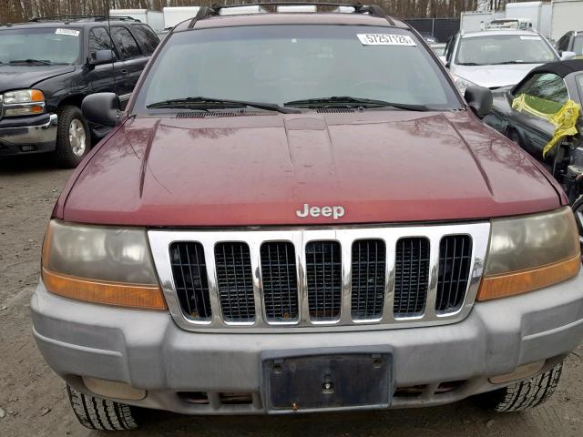 1J4GW58S2XC542896 - 1999 JEEP GRAND CHER BURGUNDY photo 9