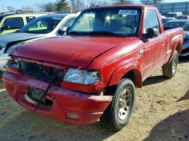 4F4YR12U22TM11066 - 2002 MAZDA B3000 RED photo 2