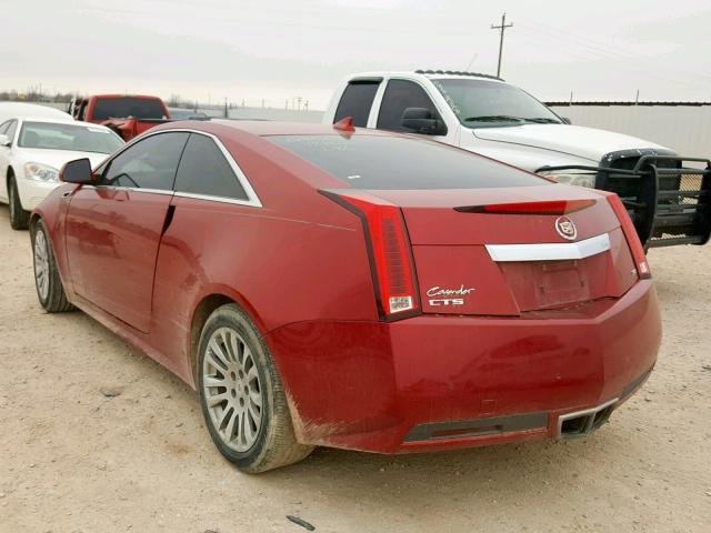 1G6DJ1ED4B0109700 - 2011 CADILLAC CTS PERFOR BURGUNDY photo 3