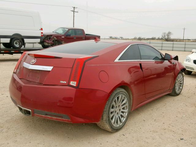 1G6DJ1ED4B0109700 - 2011 CADILLAC CTS PERFOR BURGUNDY photo 4