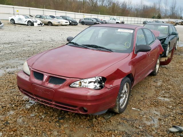 1G2NE52E25M120593 - 2005 PONTIAC GRAND AM S MAROON photo 2