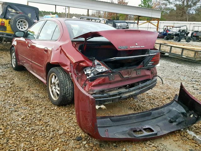 1G2NE52E25M120593 - 2005 PONTIAC GRAND AM S MAROON photo 3