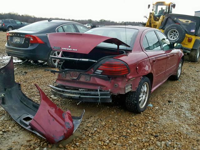 1G2NE52E25M120593 - 2005 PONTIAC GRAND AM S MAROON photo 4