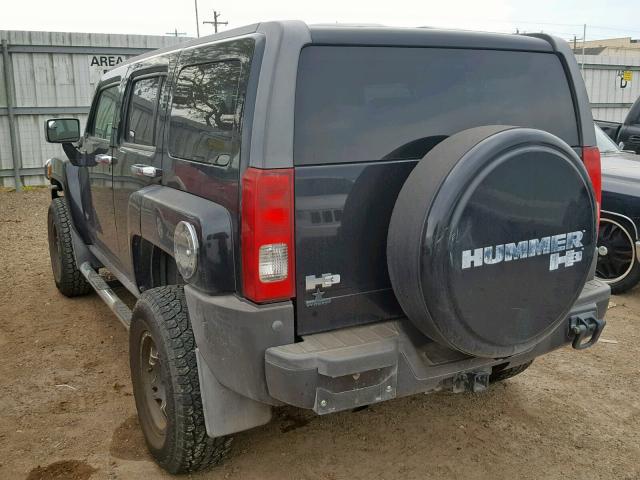 5GTEN13E988192691 - 2008 HUMMER H3 BLACK photo 3