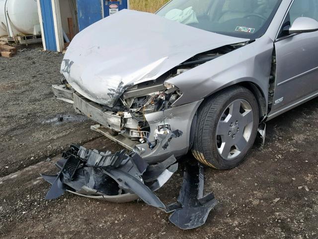 2G1WD58C679378357 - 2007 CHEVROLET IMPALA SUP ვერცხლისფერი ფოტო 9