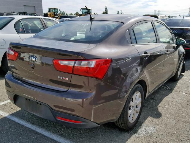 KNADN4A39D6303510 - 2013 KIA RIO EX BROWN photo 4