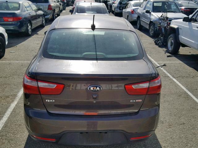 KNADN4A39D6303510 - 2013 KIA RIO EX BROWN photo 9