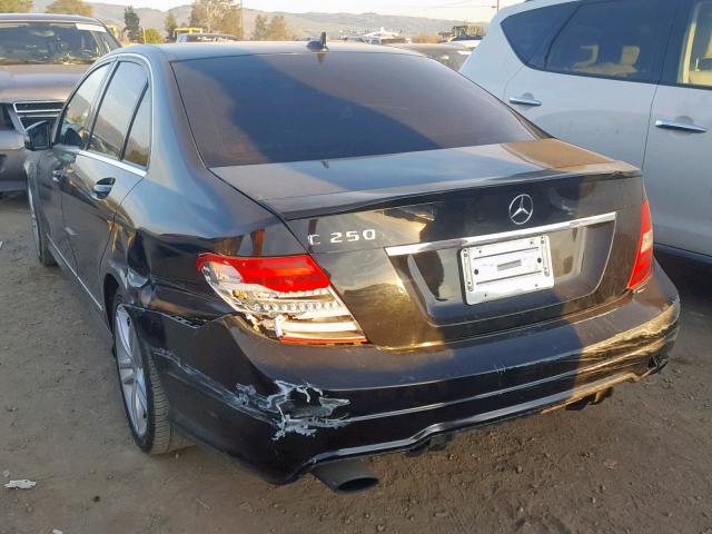 WDDGF4HB5DR278636 - 2013 MERCEDES-BENZ C 250 BLACK photo 3