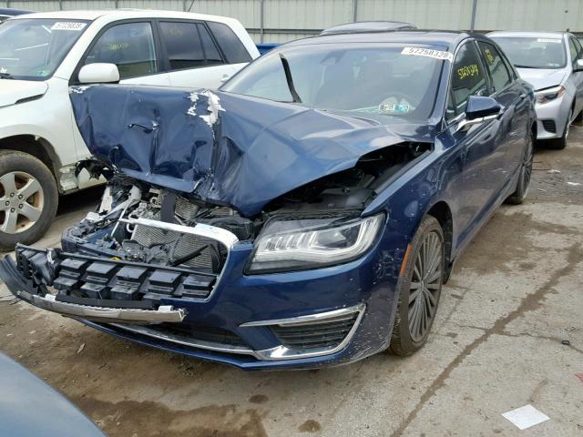 3LN6L5F92HR649441 - 2017 LINCOLN MKZ RESERV BLUE photo 2