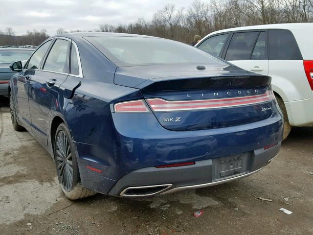 3LN6L5F92HR649441 - 2017 LINCOLN MKZ RESERV BLUE photo 3