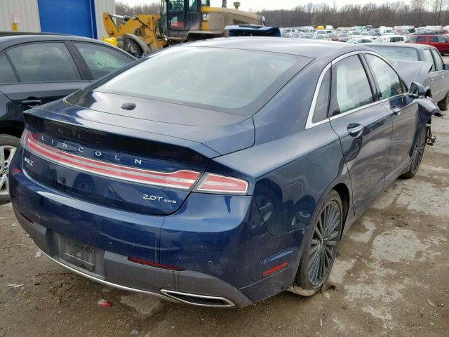 3LN6L5F92HR649441 - 2017 LINCOLN MKZ RESERV BLUE photo 4