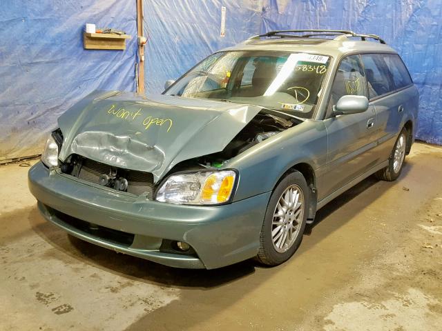 4S3BH635437309476 - 2003 SUBARU LEGACY L GREEN photo 2