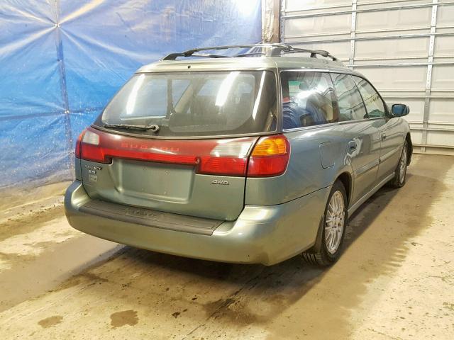 4S3BH635437309476 - 2003 SUBARU LEGACY L GREEN photo 4