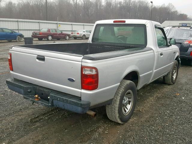 1FTYR10D44PB00584 - 2004 FORD RANGER SILVER photo 4