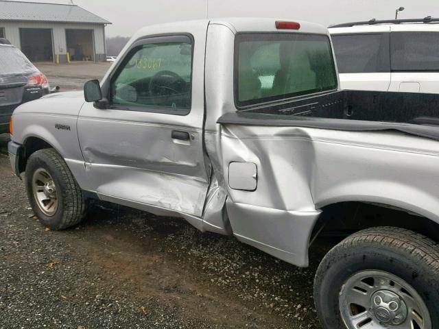 1FTYR10D44PB00584 - 2004 FORD RANGER SILVER photo 9