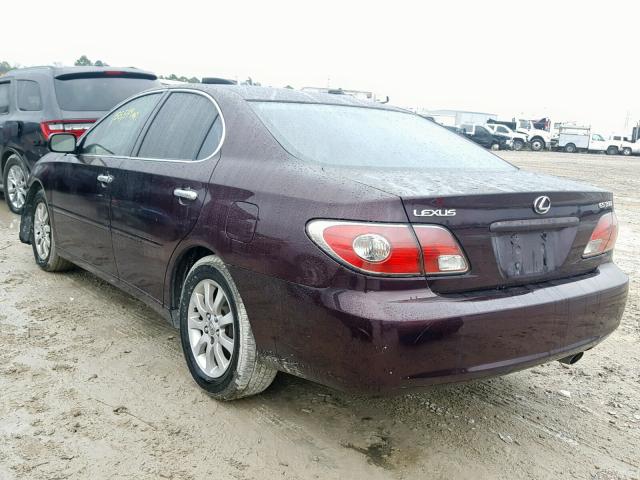 JTHBF30G530095017 - 2003 LEXUS ES 300 PURPLE photo 3