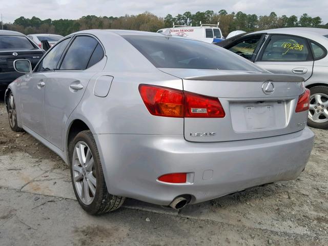 JTHBK262472029909 - 2007 LEXUS IS 250 SILVER photo 3