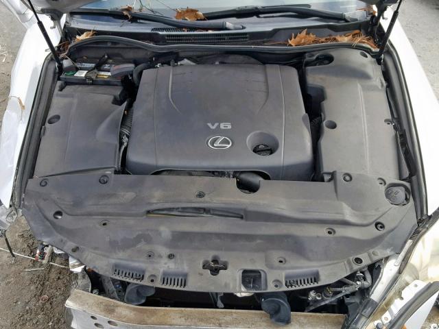 JTHBK262472029909 - 2007 LEXUS IS 250 SILVER photo 7