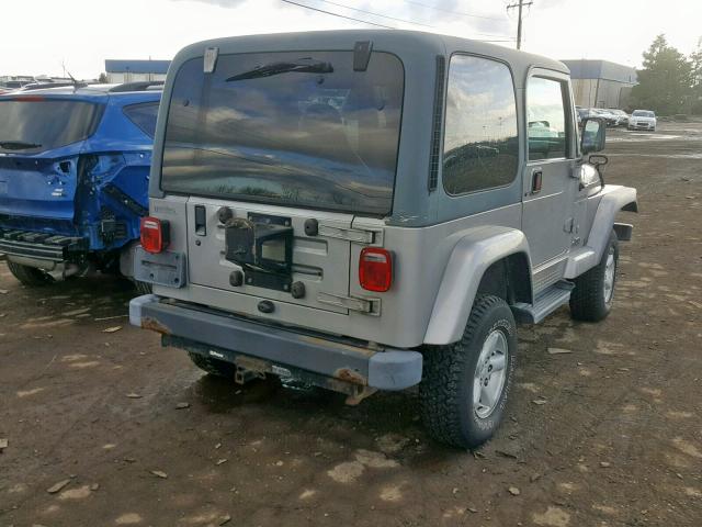 1J4FA49S71P343720 - 2001 JEEP WRANGLER / SILVER photo 4