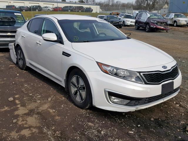 KNAGM4ADXC5028274 - 2012 KIA OPTIMA HYB WHITE photo 1