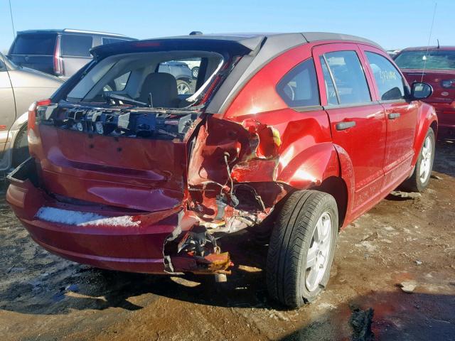 1B3HB48BX8D746147 - 2008 DODGE CALIBER SX RED photo 4